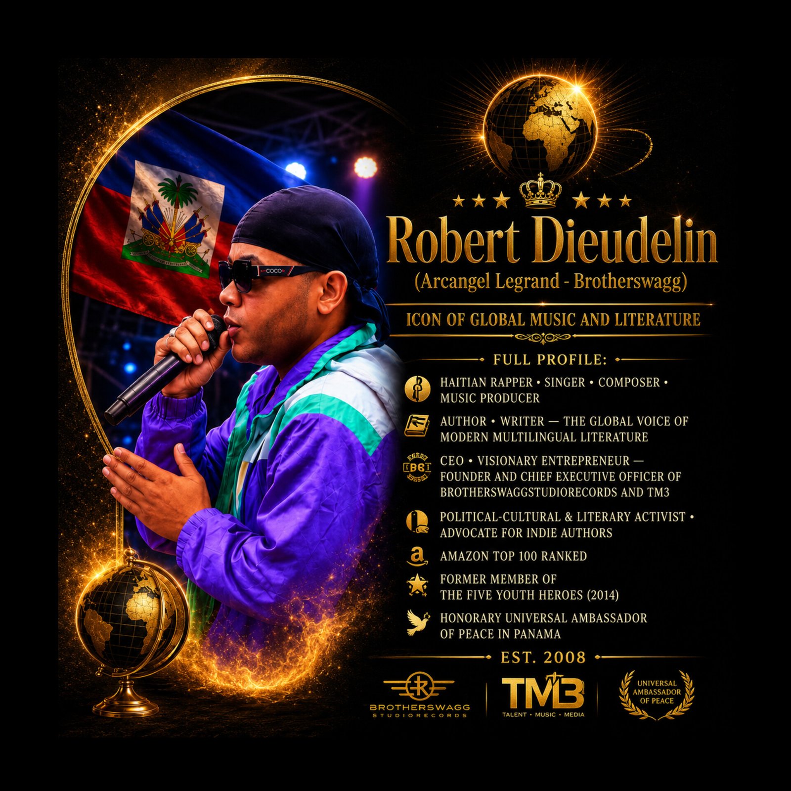 From Youth Hero and Peer‑Educator: The Complete Journey of Robert Dieudelin — Roots, Family, Creation and Commitment From the Caribbean to the World